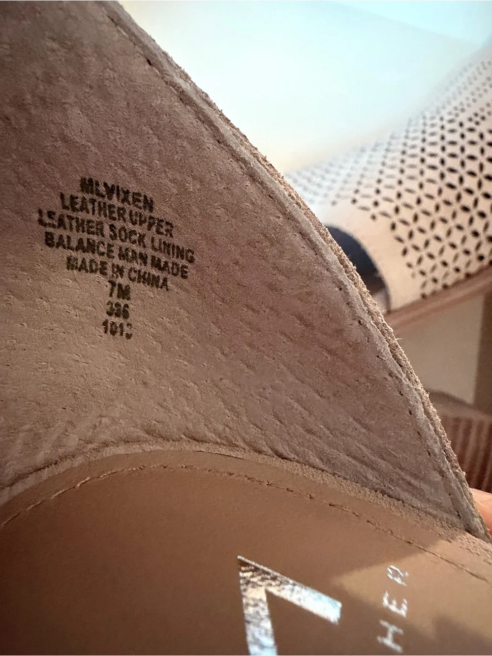 Marc Fisher Pink-Tan Suede Perforated Block Heel Sandals size 7